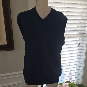 Classic V-Neck Navy Sweater Vest